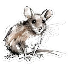 Cute Rat Mouse - Vinyl Decal Sticker - Car Window Laptop - ebn11078