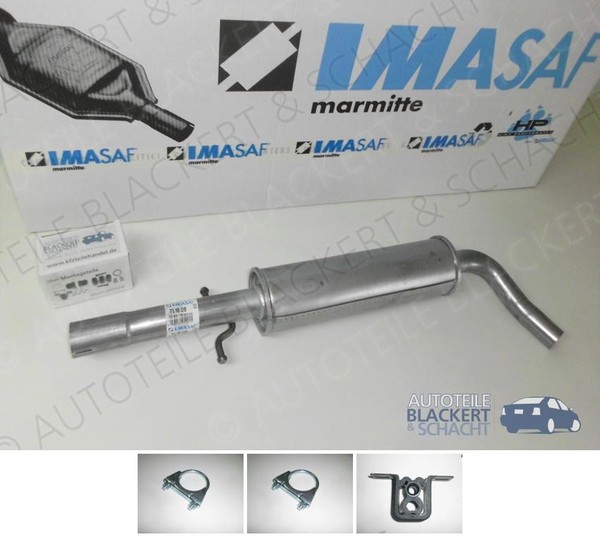 Imasaf Auspuff Mitteltopf+Anbauteile für Skoda Octavia+Combi 1.4+1.6+1.9 SDI-image