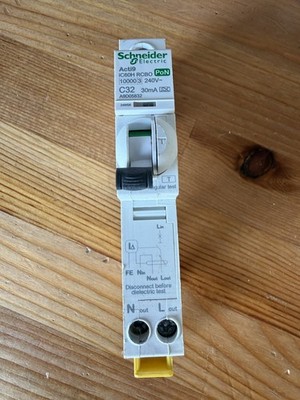 Schneider A9D05820 Acti9 iC60H C20A RCBO 1P+N PoN