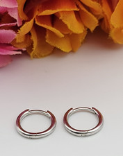 925 Sterling Silver 11mm Hoop Earrings Huggie Minimalist Small Everyday Gift
