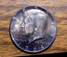 KENNEDY HALF 1964 GEM BU MONSTER PURPLE RAINBOW WOW COLORS! 90% SILVER ORIGINAL