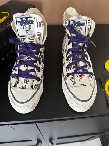Vintage 1989 Converse Chuck Taylor Joker Batman High Tops (Size 4.5)