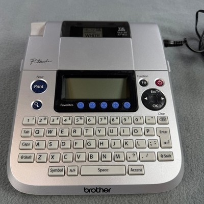 Brother P-Touch PT-1830 Desktop Label Maker Silver Black with AC Power Adapter