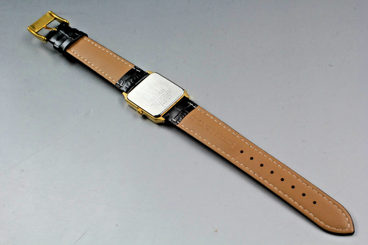 MINT New Old Stock] SEIKO SPIRIT 7N01-5180 Tank Gold Square Quartz 