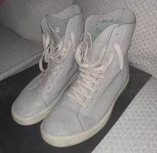 Gray Rick Owens Mastodon Cracked-Leather High...