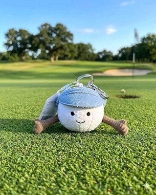 Jellycat Amuseables Golf Ball Bag Charm - Sports Keychain BNWT