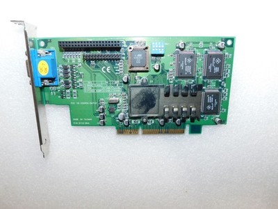 GAINWARD POWER 3D II 3DLABS PERMEDIA 2V AGP 8MB VGA VIDEO CARD ADAPTER