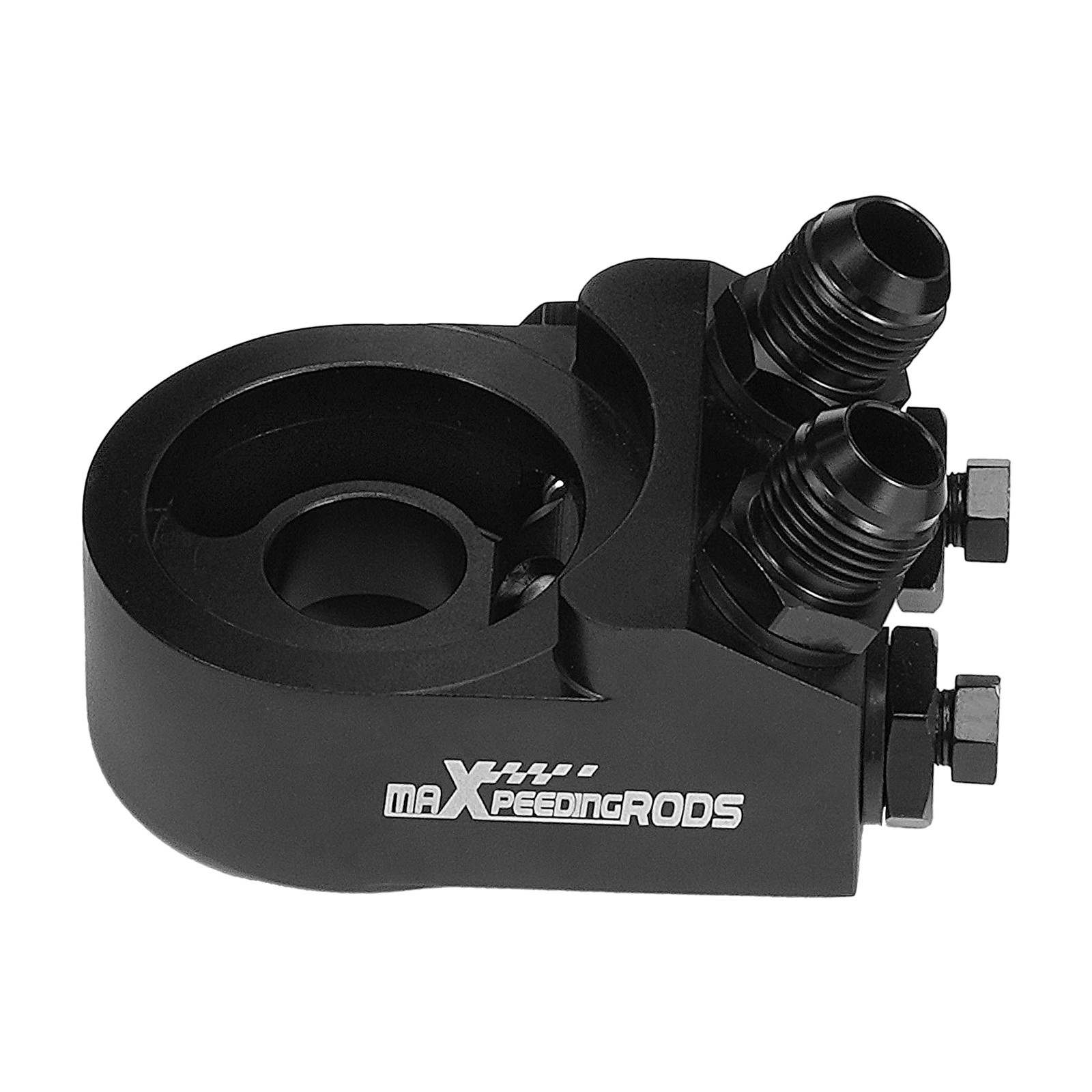 Universal Transmission Oil Cooler 7 Row 10AN w/Thermostatic Sandwich Adapter