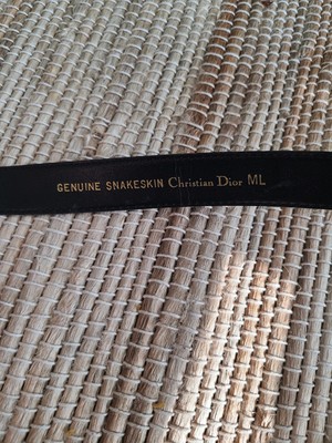 Vintage Christian Dior Genuine Snakeskin Belt Sz 34 display picture 2