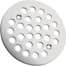 Round 4-1/4 Inch Screw-In Shower Drainer Cover Replacement 304 Stainless Steel F