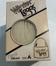 Vintage Winter L’eggs 3 Pair Cream, Navy, Fudge Size A….NIB SEALED