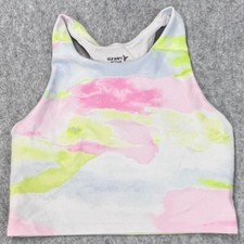 Old Navy Active Girls Powersoft Go-Dry Sports Bra Tie Dye Pastel Pink Yellow M 8
