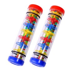 2 Pack Rainmaker Rain Stick Musical Instrument for Babies, Toddlers and Kids,...