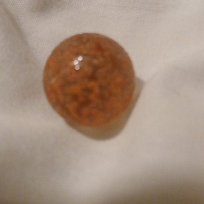 Machine Made Glass Marble Orange Speckled Toy for Ages 8-11 12-16 17 Years & Up