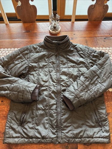 The North Face Men’s Charcoal Gray Grid Quilted Full Zip Jacket Size M