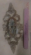 Antique Cast Iron Pediment Wall Art Decor Ornate floral French Renaissance 