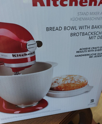 KitchenAid Brotbackschüssel mit Backdeckel, weiß, für KitchenAid Küchenmaschine