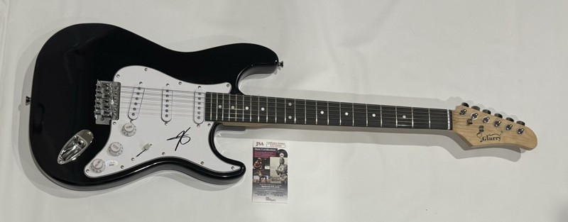 MYLES KENNEDY SIGNED BLACK ELECTRIC GUITAR ALTAR BRIDGE RARE JSA COA