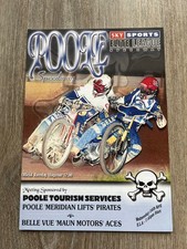 poole speedway programme 24th april 2002 v belle vue aces