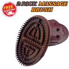 2 Pack Meridian Massage Brush Body Massager Brushes Tapping Comb Brown Color NEW