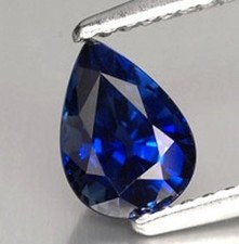 Lab-Created Blue Sapphire Pear Faceted 5x3mm to 16x12mm 