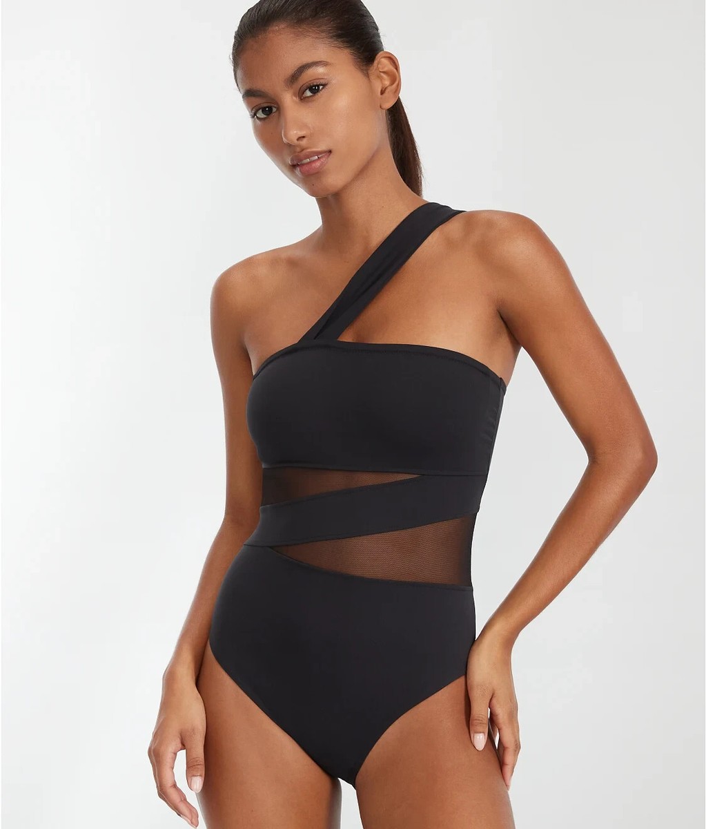WOLFORD Cindy Sheer Mesh Opaque Shaping One Piece Swimsuit WOLFORD Cindy Sheer Mesh Opaque Shaping One Piece Swimsuit