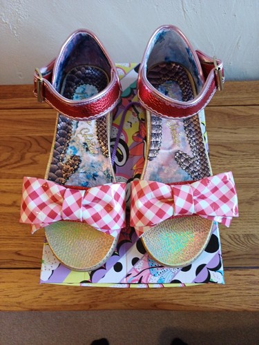 Irregular Choice Sandalias Rojo Picnic Día Euro Talla 41 Nuevas - Imagen 2 de 9