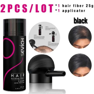 Haaraufbau Faser Set Abdeckung spärliches Haar oder kahle Stellen Haarausfall Nachwachsen Behandlung