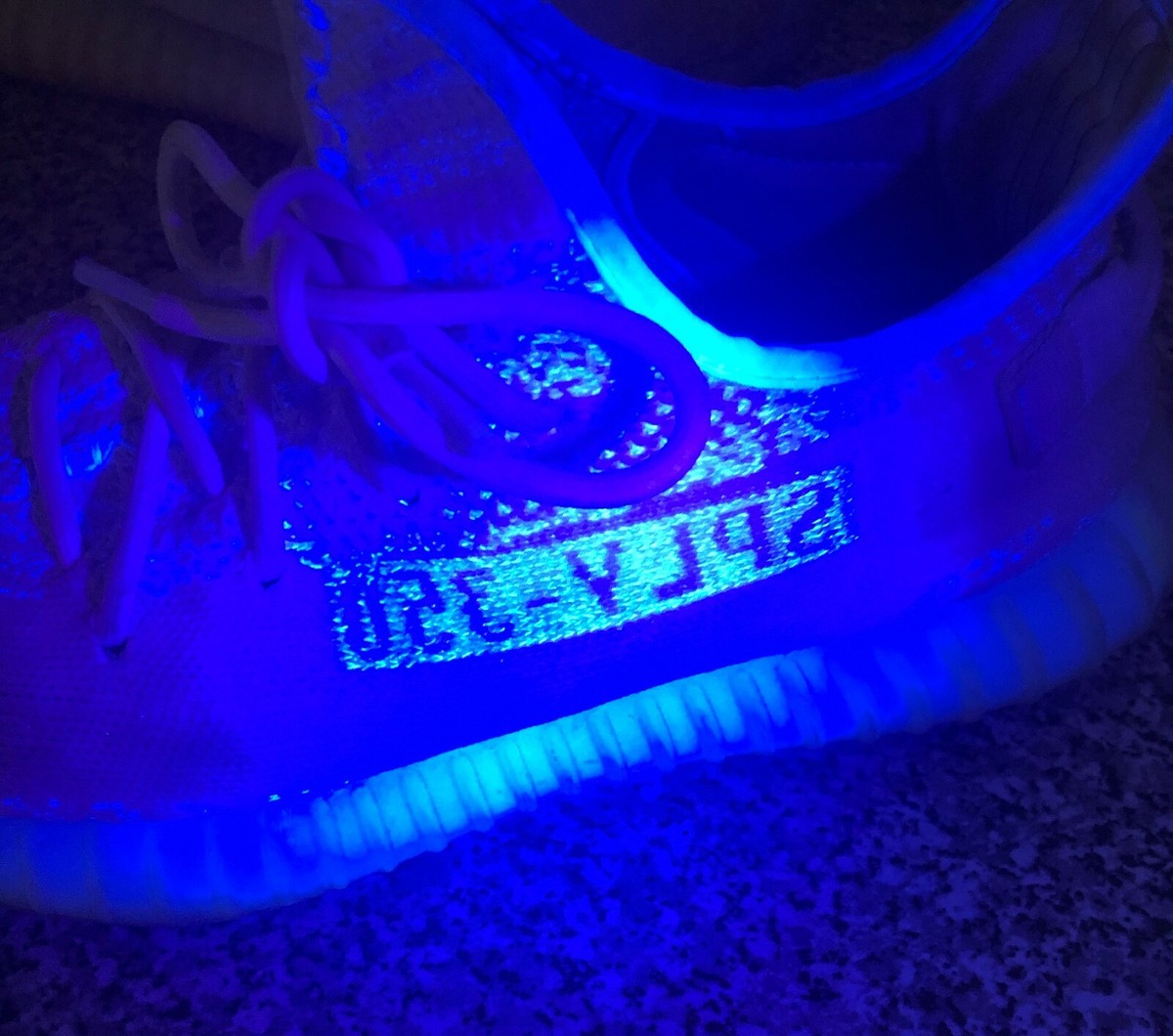 yeezy cream white uv light