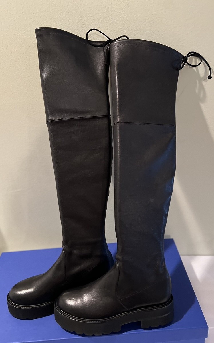 Stuart Weitzman Lowland Ultra Lift Black Over the Knee