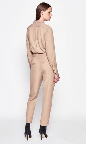 Equipment Trianne Jumpsuit Amphora Beige Distressed Pockets Blogger 4 NWOT $550 - 第 4/11 張圖片