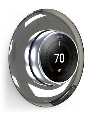 Google Nest Learning thermostat Wall Plate Cover - elago  [Polished Steel]
