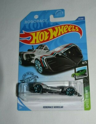 HOT WHEELS 2020 SPEED BLUR 4/5 - ROBORACE ROBOCAR GRAY AND BLACK