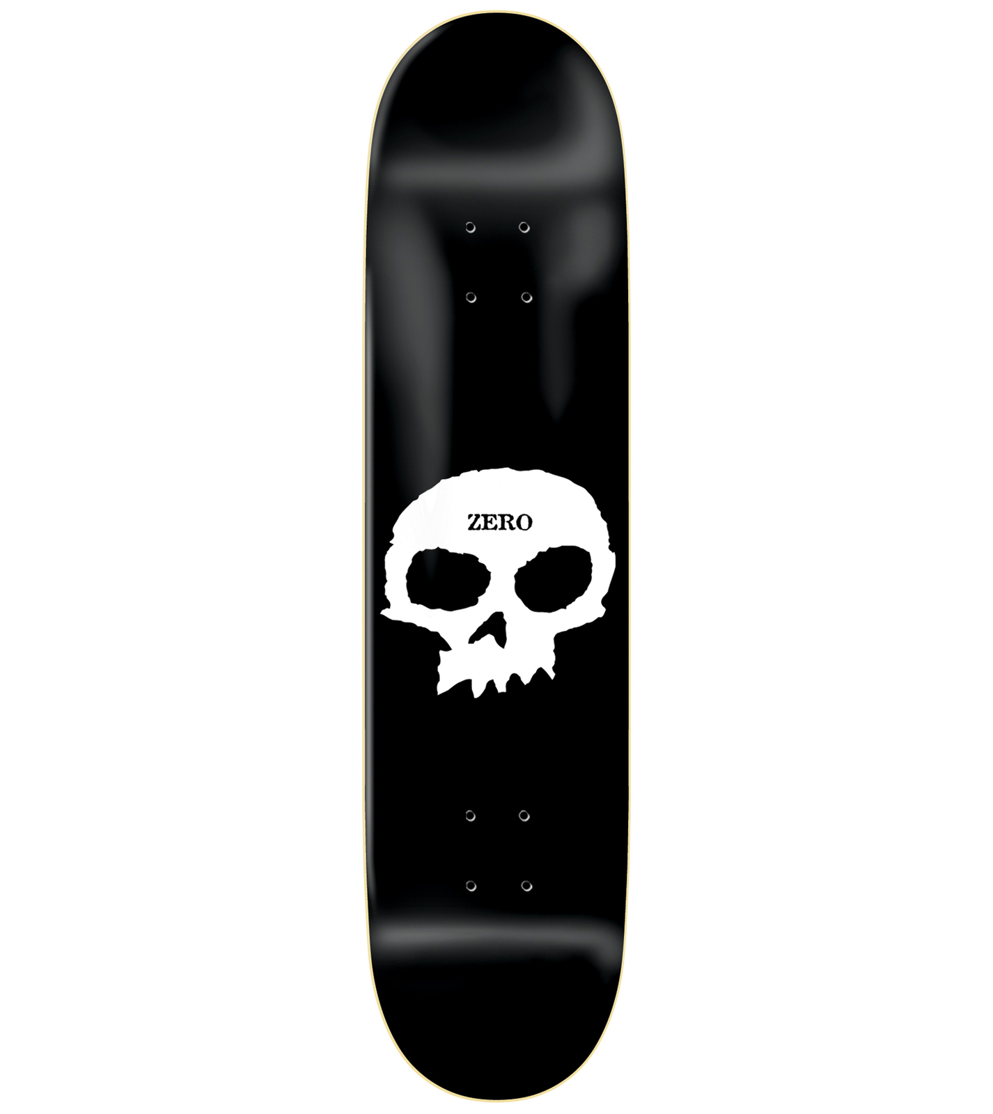 Zero Skateboard Deck Single Skull Black/White 8.125