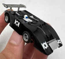 Aurora AFX Ho Slot Car No. 1908 Black & White 101 UOP Shadow Can-Am Race Car
