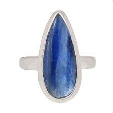 Natural Kyanite 925 Sterling Silver Ring Jewelry s.6 CR66890
