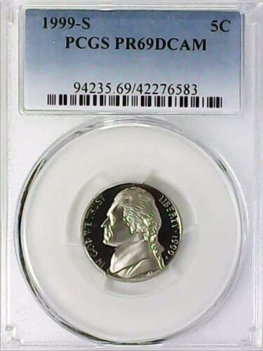 1999-S 5C Jefferson Nickel PCGS PR69DCAM 22stt0622