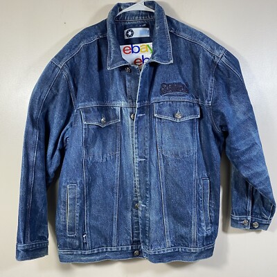 Southpole Denim Jacket Men Large Blue Jean Trucker Retro Southpole Denim Jacket Men Large Blue Jean Trucker Retro