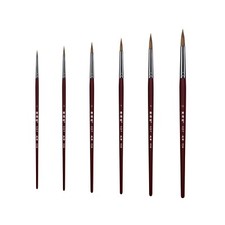 XDT 9538 Round Tip liner Artist Paint Art Brush 6pc Nail Oil Acrylic Watercolor