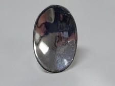 Sterling Silver Concave Smooth Ring Sz 6.7 8.3 g 8-E828