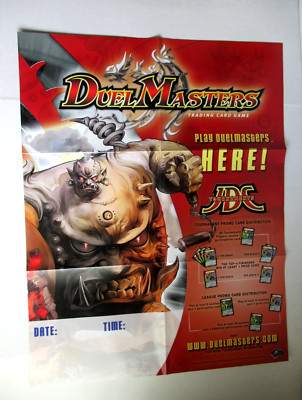 2005 WIZARDS DUEL MASTERS JDC TOURNAMENT  28 X 22'' LEAGUE PROMOTIONAL POSTER  B