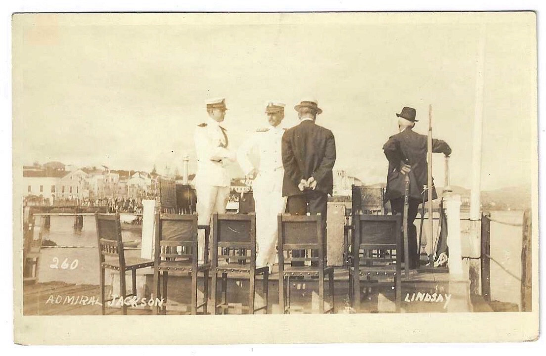 2 RPPCs Dated 1919, Admiral Jackson, USS "Sara Thompson" Taking A