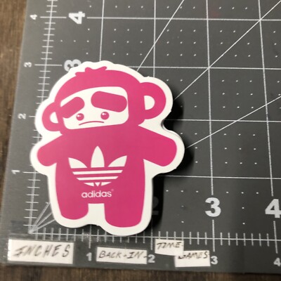 Sad Pink Adidas Monster Adult Humor Skateboard Laptop Guitar Sticker B13J