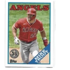 2023 Topps Series 1 Los Angeles Angels Mike Trout 1988 Style card