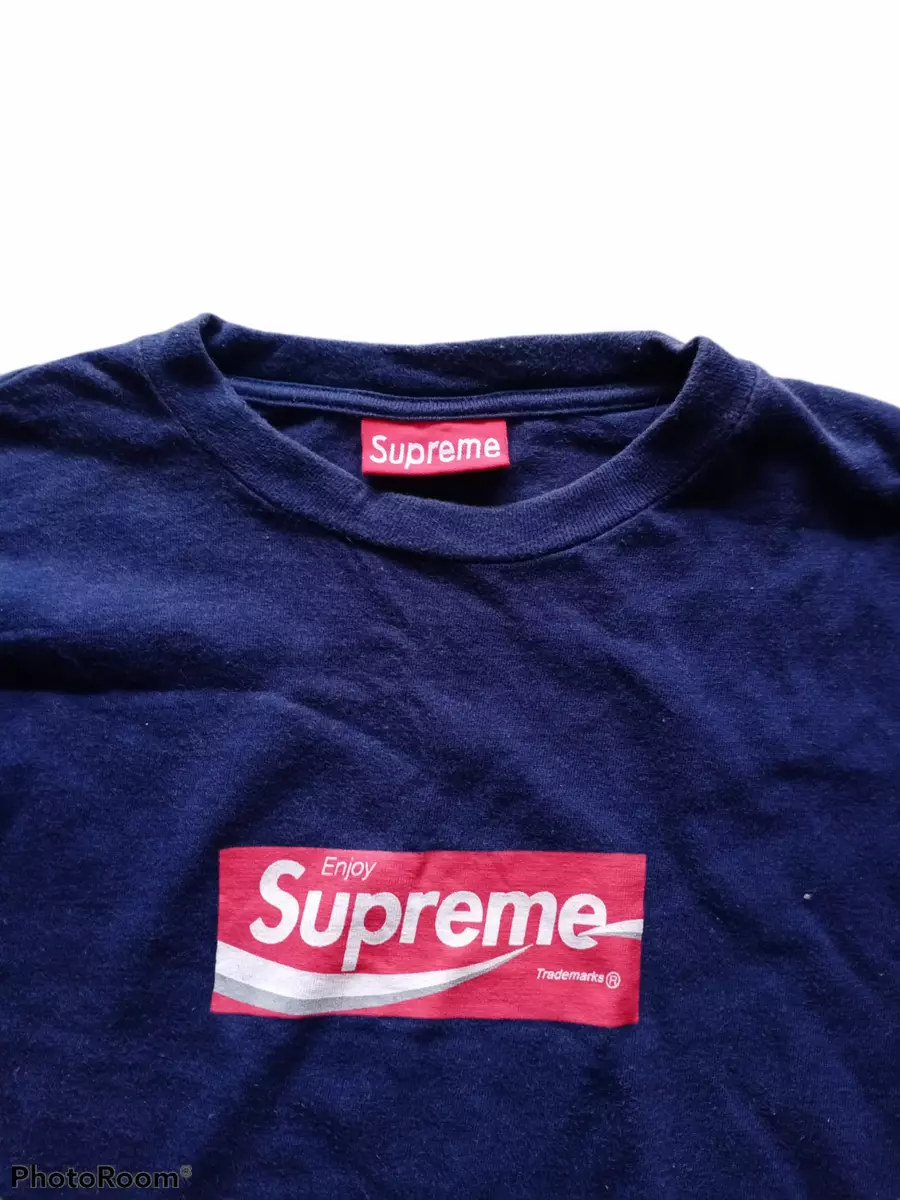 Box logo t-shirt Supreme Blue size XL International in Cotton