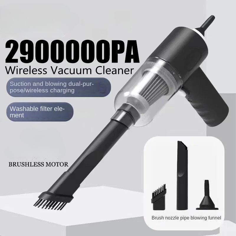 2900000PA Wireless Vacuum Cleaner High Power Powerful 2in1 For Home And Car New
