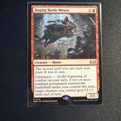 MTG - Raging Battle Mouse - Wilds of Eldraine - Near Mint - 