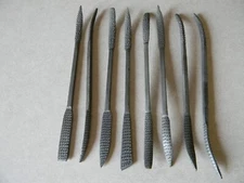 8 pc. carving riffler files, 7-1/2" long