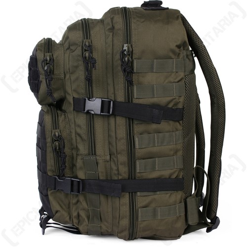 Verde Y Negro Molle Paquete De Asalto - Grande Ej?rcito Mochila Bolso 36L - Imagen 4 de 6