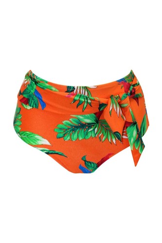 Pour Moi 17505 Paradiso Orange Tropical High Waisted Bikini Brief - Picture 6 of 7